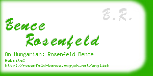 bence rosenfeld business card